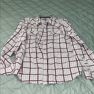 Men’s Plaid Button-Up Shirt Cody James size xl